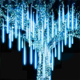 30/50 CM 8 Meteor Prysznic Deszcz Led String Lights Choinki Dekoracje na zewnątrz Street LED Garland Year Navidad 211122