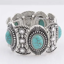 Handmade Men and Women Fashion Ethnic Style Nepalese Bracelet Tibetan Silver Bracelet Jewelry for Girls / Women's Gift Q0719