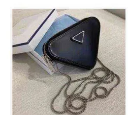 Kvinnor Triangle Bag Coin Purse Mini Chain Lipstick Mobiltelefon Spegel Axel Diagonal Triangle Ag