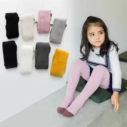 Spring Autumn Baby Pantyhose Solid Color Leggings For Girls 1-12Years Old 210529
