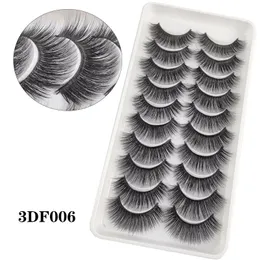 10 pares 3d faux mink cílios naturais espessos longos cílios postianos dramáticos dramáticos cílios de maquiagem de maquiagem 10style