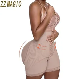 Fajas Colombianas Mujer Butt Lifter Shaper Glätten Sie den Bauch Verstellbarer Frontverschluss Haken-Öse BBl Post-OP-Chirurgiebedarf Skims 220307