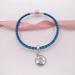 Ювелирные изделия Комплект матерью невесты гравированные подвески Pandora Silver мотивационный браслет для женщин мужчин цепь прокладки бусины Bangle Choker ожерелье подарок Eng791169_34