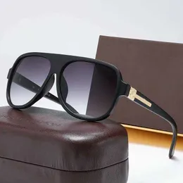 Modemärke retro solglasögon Trend Classic Gold Logo 9012 Solglasögon UV Protection Glasses 5 Fall Full Brown Package