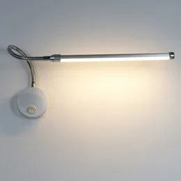 Schlafzimmer Wandleuchte Nachttisch Lesebeleuchtung 6W LED Wandleuchte mit Knopfschalter Aluminium 360 Grad Winkel verstellbar AC90-260V 210724