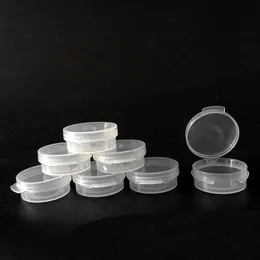 5ml 5g hinged Empty Plastic Jar 5ml Small Sample Containers Clear PE Cosmetic Bottle Packaging for concentrate packaging jar jars