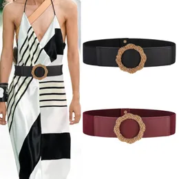 Casual Elastic Wide Belt Layer Cowhide Sweater Dress Belts Women Leather Waist Seal Wholesale