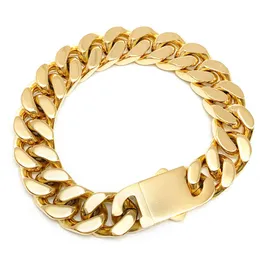 Wholale Gold Bracelet 2021新しい到着メンズ女性のファッションヒップホップ18Kゴールドメッキジュエリーステインスチールブレスレット