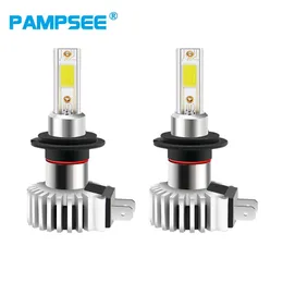 Pampsee 2 pcs mini carro lâmpada LED lâmpada H4 H7 H11 H8 H9 9006 Hb4 H1 12000LM Auto Fog 1200K