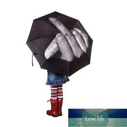 Mode kvinnor paraply regn långfingret paraply män vindtät fällande parasol personlighet svart långfingret paraplyer fabriksuttag
