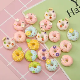 30pcs/lot 20mm Lovely Donuts Flat Back Cabochon Scrapbooking Hair Bow Center Embellishments DIY Accessories