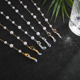Pequena Big Pearl Beads Glasses Chain para acessórios de miçangas anti-deslizamento Óculos de sol do cordão de cordão óculos Lanyard