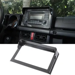 ABS Dashboard GPS Navigation Frame For Suzuki Jimny 19+ Carbon Fiber 1PCS