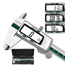 150mm 분획 / mm / 인치 스테인레스 스틸 디지털 버니어 캘리퍼스 전자 금속 pachometer 캘리브레이터 측정 캘리버 210810