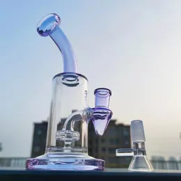 7 polegadas Multicolor Recycler Glass Bong Tubulações de Água Conjunta Tabaco Hookah 14mm Bowl US Warehouse