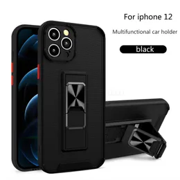 Telefonfodral Kickstand täcker multifunktionellt ringstativ Support Case för iPhone 11 12 13 Mini Pro X XR XS Ny hög kvalitet