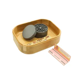 Smoking Bamboo Multifunctional Tobacco Rolling Tray Roll Paper Trays moking Wood Cache Storage Box Smoke Wholesale