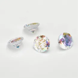 500pcs 3.0mm Plating AB Color Multicolor Cubic Zirconia Round Cut Loose CZ Stone Synthetic Gems