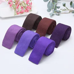 fashion 6 cm Men's knit tie skinny knitted necktie narrow slim gravatas mens wool ties knitting tape yarn designers candy color