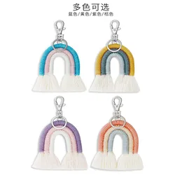 Ins North Woven Delivery National Wind Motor Rainbow European Mob Siometry Car Keychain Hanging Women jllsgg