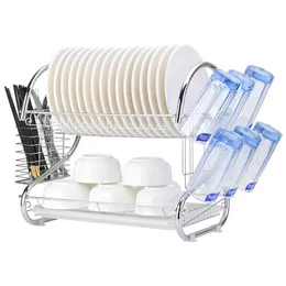 Kök förvaringsorganisation tillbehör skål rack basket galvaniserad hushållstvätt bra handfat dränering torkande arrangör krydda