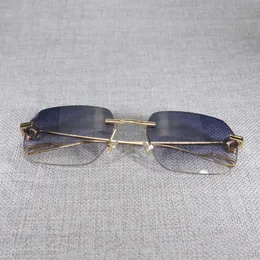 Vintage Computerbrillen für Damen und Herren, Glas, Randlos, Brillen, Brillen, für Mannelijke Frame, neues Design, Lenzen Shap