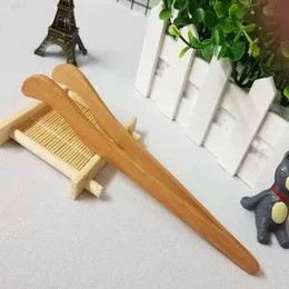 18cm Bamboo Maked Tea Clip Restaurant Tool Handmade Wood Color Tea Clip Kitchen Tea Tweezer