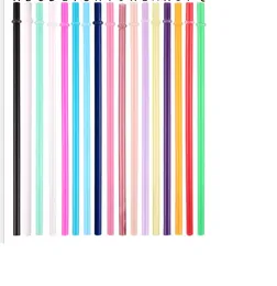 2021 Certification food grade 24.5cm Straight Reusable Colored plastic drinking straws eco-friendly PP Drink Straw