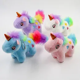 DHL Unicorn Plush Toy Soft Stuffed Popular Cartoon Doll Animal Horse Small Pendant Toys for Children Girls
