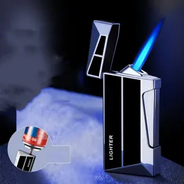 New Windproof Gas Torch Lighter Jet Metal Compact Butane Inflatable Cigarette Cigar Lighter Gift Smoking Accessories Gadgets for Men