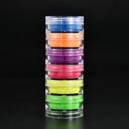 DHL Nyaste Neon Makeup Eyeshadow 6Colors In 1 Set Eye Shadow Powder Skönhet Kosmetika I lager