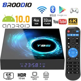 T95 smart tv box android 10.0 4g 64gb 128gb 6k youtube media player 2.4g wifi tvbox android set-top box
