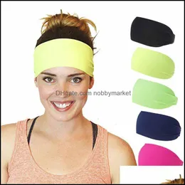 Headbands Hair Jewelry Baseball Sports Headband Women Men Softball Football Team Bands Sweat Yoga Fitness Fashion Aessories Drop Delivery 20