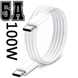 Fast Quick Charge USB C cables 100W 5A 60W 3A Type c Micro USB-C Cable Cord line 1m 2m 6ft For Samsung S8 S9 S10 note 20 S22 htc android phone