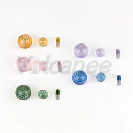 Tampa de tampa de bola de bola de vidro colorida vulcano para cachos de bolha para cachimbo de quartzo de quartzo 10 mm 14 mm 18mm Térmico ugo