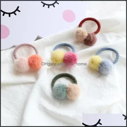 Hair Aessories Baby, Dzieci Maternity Cukierki Kolorowe Hairball Cute Princess Headwear Elastyczne Zespoły Krajowe Liny Dziewczyny Baby Headdress Drop D