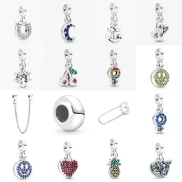 2021 Novo 100% 925 Sterling Silver798379CZ 798375NBT BrincosClear Cz Studs Heart Ear Charme Pandora Beads Fit