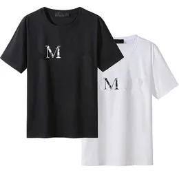 Summer Designer Mens T Shirts Men Women Letter Logo Tees Black White Casual Loose Slim Fashion Street Clothing Design Tshirts Top Quality Size M-4XL