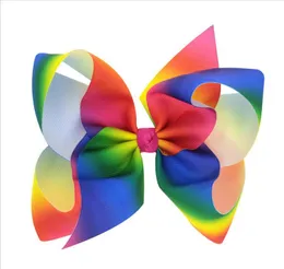 12 Color Rainbow Jojo Bows for Girls Siwa Style Hair bows Christmas Hair Accessories Birthday Bow Cute Hair Wear Clips hairpins