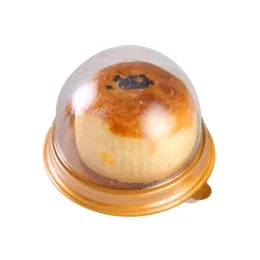 Opakowanie prezentowe 50pcs trwałe okrągłe ciasteczka pojemnik jednorazowy księżycowe ciasto pudełko kopuła jaja żółtko chrupiące opakowanie nośnika na wesele