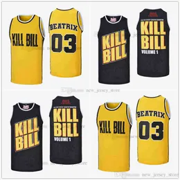 영화 KILL BILL 03 BEATRIX 농구 저지 사용자 정의 DIY 디자인 스티치 대학 농구 유니폼