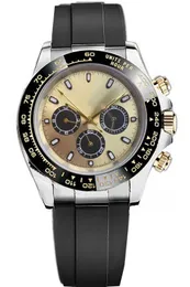 Armbandsur som s￤ljer Premium Black Dial 40mm Cosmograph 116503 Tv￥-ton guld rostfritt st￥l mekanisk automatisk herrklocka