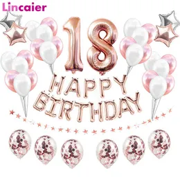 38 шт. № 18 Воздушные шары на день рождения 18 с днем ​​рождения 81-й 81 лет