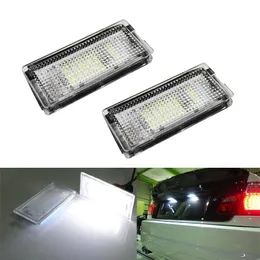 جديد 12 فولت أدى عدد لوحة ترخيص لوحة ضوء مصابيح بيضاء LED Canbus سيارة لا خطأ أضواء لوحة ترخيص السيارة لسيارات BMW E46 4D 1998-2003