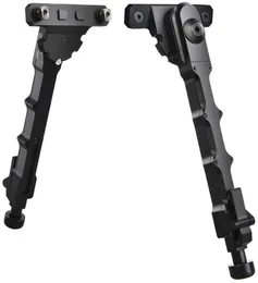 Matte nero da 7,5 a 9 pollici regolabile laterale a molla a molla Tactical Rifle BiPod Staffa di spunta di caccia per M-Lok