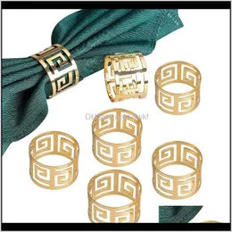 주방, 식당 홈 정원 드롭 배달 2021 10 PCS Serviette rings 합금 홀더 웨스트 디너 타월 냅킨 링 파티 테이블 장식