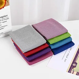 30*80cm Ice Cold Towel Running Quick Dry Soft Breathable 10 colors Summer Cooling Sunstroke Sports Exercise Cooler DH2013