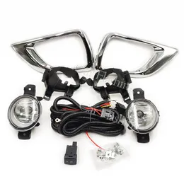 Fog Lights für Nissan Navara NP300 2015 2016 2017 2018 2019 Halogen Fog Lampe Abdeckung Foglights Bracket Grill Blende