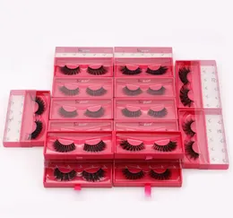 Faux 3D Mink ögonfransar korsade långa tjocka lösögonfransar Cruelty Free Mjuk naturlig fransförlängning Makeup