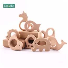 Bopoobo 5pc木製動物TINYロッド生まれた赤ちゃんプレイジムアクセサリーS 211106